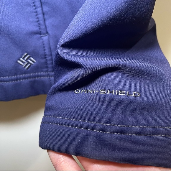 Columbia OMNI-SHIELD Jacket Women's Full Zip Softshell Fleece Navy Blue Size M - Picture 2 of 8